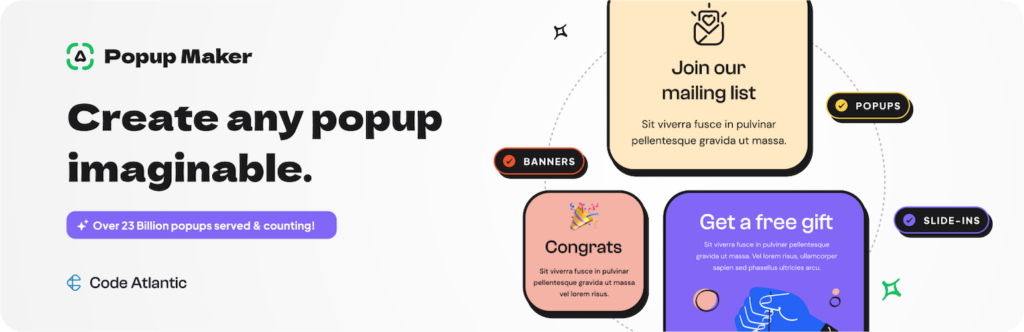 popups maker plugin